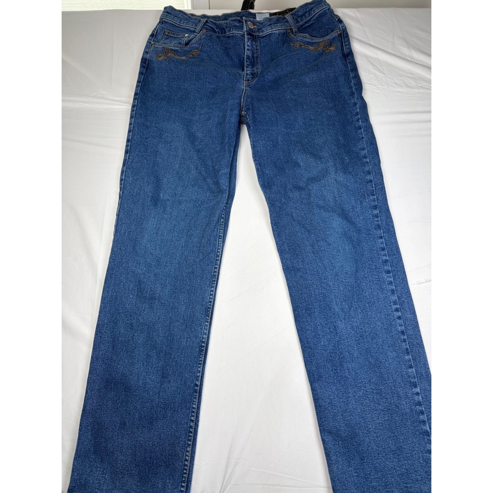 VTG Y2K Lawman Western Jeans Women 15/16 Embroidered Studded Bootcut Cowgirl